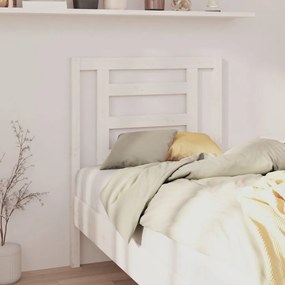 vidaXL Tăblie de pat, alb, 81x4x100 cm, lemn masiv de pin