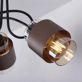 Globo 15560-3DC - Plafonier aplicat MILLEY 3xE27/40W/230V negru/bronz