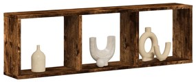vidaXL Dulap de perete, stejar fumuriu, 100x16x30 cm, lemn prelucrat