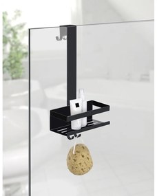 Raft pentru baie negru de agățat din oțel inoxidabil Bribano – Wenko