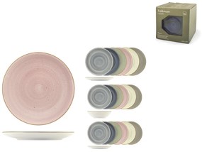 Serviciu masa ceramica 18 piese H&H, Harper, multicolor