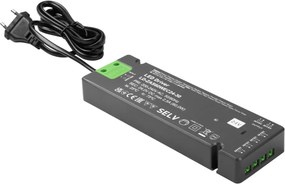 Transformator Easy Click GTV pentru bandă LED, 60W, 24V, IP20, 6 ieșiri Mini AMP, cablu 1,5 m 1.5 m, 60 W, 24 V, Easy Click