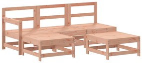 3186548 vidaXL Set mobilier relaxare de grădină, 5 piese, lemn masiv douglas