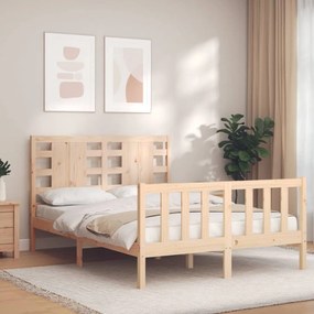 3192811 vidaXL Cadru de pat cu tăblie, 120x200 cm, lemn masiv