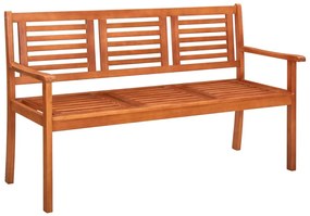 Banca gradina 3 locuri, cu perna, 150 cm, lemn masiv eucalipt Antracit, 150 cm, 1