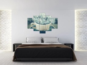 Tablou - Lumea de iarnă într-o căniță (150x105 cm)