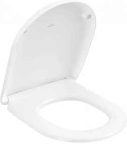 Capac WC, Villeroy&amp;Boch Antao, cu inchidere lenta, Stone White, 8M67S1RW