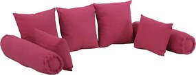 vidaXL Set de perne decorative, 7 piese, roz, material textil