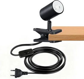 Immax NEO 08291L - Lampă cu clemă PUNTO 1xGU10/9W/230V neagră