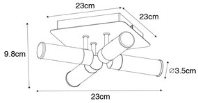 Plafoniera moderna pentru baie din alama cu 4 lumini IP44 - Bath