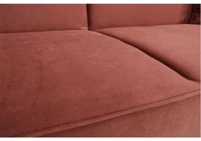 Canapea extensibilă, material textil roz antichizat, COLUMBUS