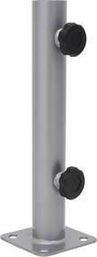 vidaXL Suport de umbrelă pentru stâlp de Ø32/34/38 mm, argintiu, oțel