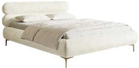 Pat matrimonial 140 cm Rirri 140B (cu somieră) (crem + auriu). 1099852