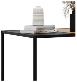 Măsuță de cafea neagră/în culoare naturală 60x100 cm Altino – Unique Furniture