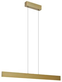 Lampă suspendată modernă alamă, incl. LED, cu 3 trepte de intensitate luminoasă - Straight