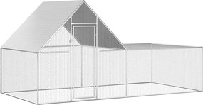 vidaXL Coteț pentru păsări, 4 x 2 x 2 m, oțel galvanizat