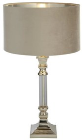 Veioza/Lampa de masa design lux elegant Belle crom/taupe