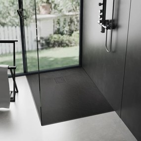 Cadita pentru dus Magnum neagra 100x80