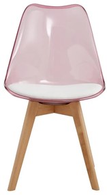 Scaun sufragerie Bralla 2 (transparent + roz + fag + alb) . 1116242