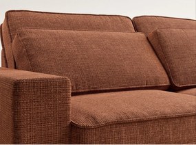 Colțar arămiu cu tapițerie din chenille (cu colț pe partea dreaptă/în formă de ”L”) Kirou – Maison de Rêve