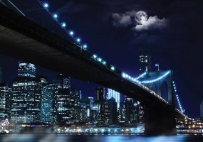 Fototapet - Oașul și podul noaptea (254x184 cm), în 8 de alte dimensiuni noi