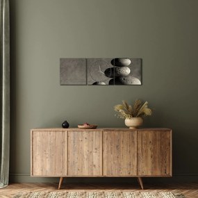 Tablou - Pietre gri (cu ceas) (90x30 cm)