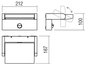 Redo 90587 - Lampă LED de exterior cu senzor FLIP, 20W, 230V, 3000K, IP54, antracit