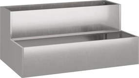 vidaXL Vază pentru Grădină Argintiu 100 x 60 x 45 cm Oţel inoxidabil