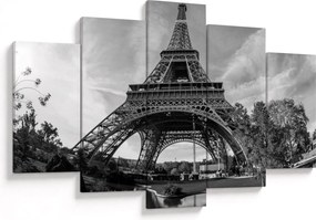 Tablou - Turnul Eiffel, alb-negru (150x105 cm)