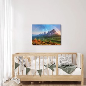 Tablou cu curcupeu deasupra stâncilor (70x50 cm)
