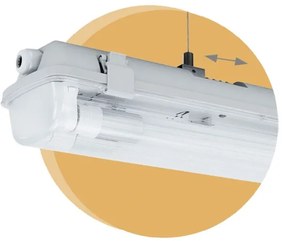 Corp de iluminat fluorescent industrial LIMEA T8 2xG13/10W/230V IP65 1500mm
