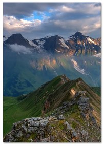 Tablou din Sticlă vârfuri de munte