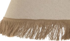 Lustră suspendată din fibre naturale împletite, natur, cu franjuri, finisaj natural, 125 x 50 cm, „Beynac”