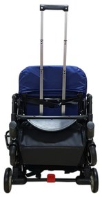 Carucior sport ultracompact pentru copii NOVOKIDS™ Baby C Trolley, Transformabil in troller, Spatar reglabil 3 trepte, Frana picior ,Pliabil,Bleumarin