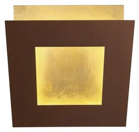 Aplica de perete LED design ambiental DALIA 14x14cm, corten/ auriu