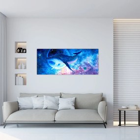Tablou - Balena spațială (120x50 cm)