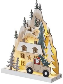 Decorațiune LED de Crăciun 10xLED/2xAA bej