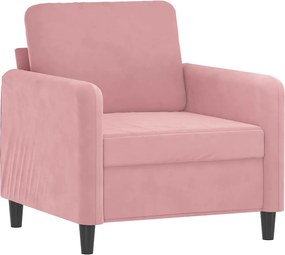 vidaXL Canapea de o persoană, Roz, 60 cm, catifea