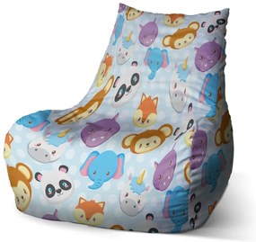 Sac de șezut Bean zoo pentru copii - pentru copii, colorat