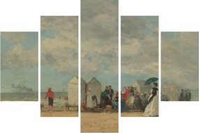 Tablou - Eugène Boudin, Beach Scene, reproducere (150x105 cm)