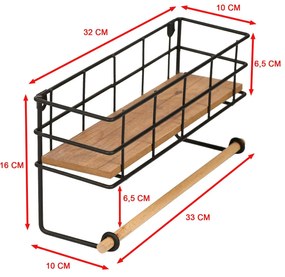 Raft Sepusi (stejar + negru) . 1095902