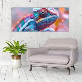 Tablou - Cameleon colorat (120x50 cm)