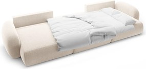 Coltar panoramic extensibil 5 locuri, Tonale, Cosmopolitan Design, 362x149x88 cm, tesatura chenille, bej deschis