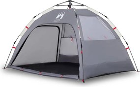 vidaXL Cort camping 2 persoane gri impermeabil setare rapidă