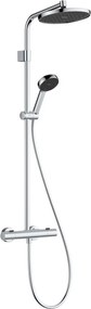 Coloana de dus cu baterie termostatata Hansgrohe Activera S EcoSmart para cu 2 functii finisaj crom lucios
