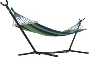 Hamac EVANA NEW, turcoaz/albastru/verde, bumbac/otel
