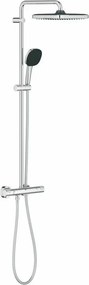 Coloana de dus cu baterie termostatata Grohe Vitalio Start Cube 250 crom lucios