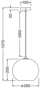 Lustră pe cablu Ledvance DECOR CARDBOARD 1xE27/15W/230V d. 26 cm