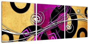 Tablou abstracției (cu ceas) (90x30 cm)