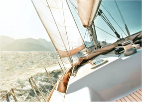 Tablou pe sticlă - Yacht (70x50 cm)